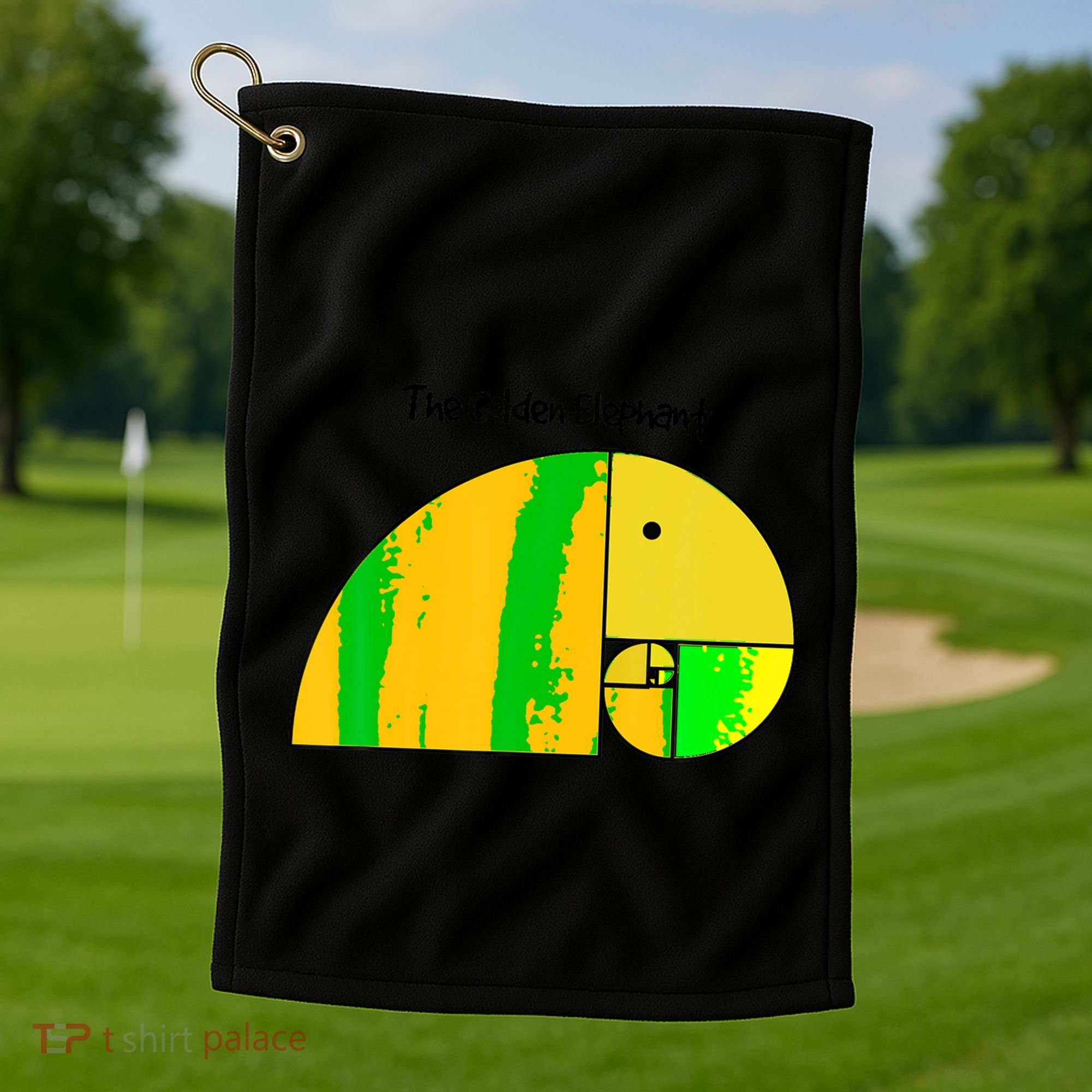 Golden Ratio Elephant Fibonacci Golf Towel