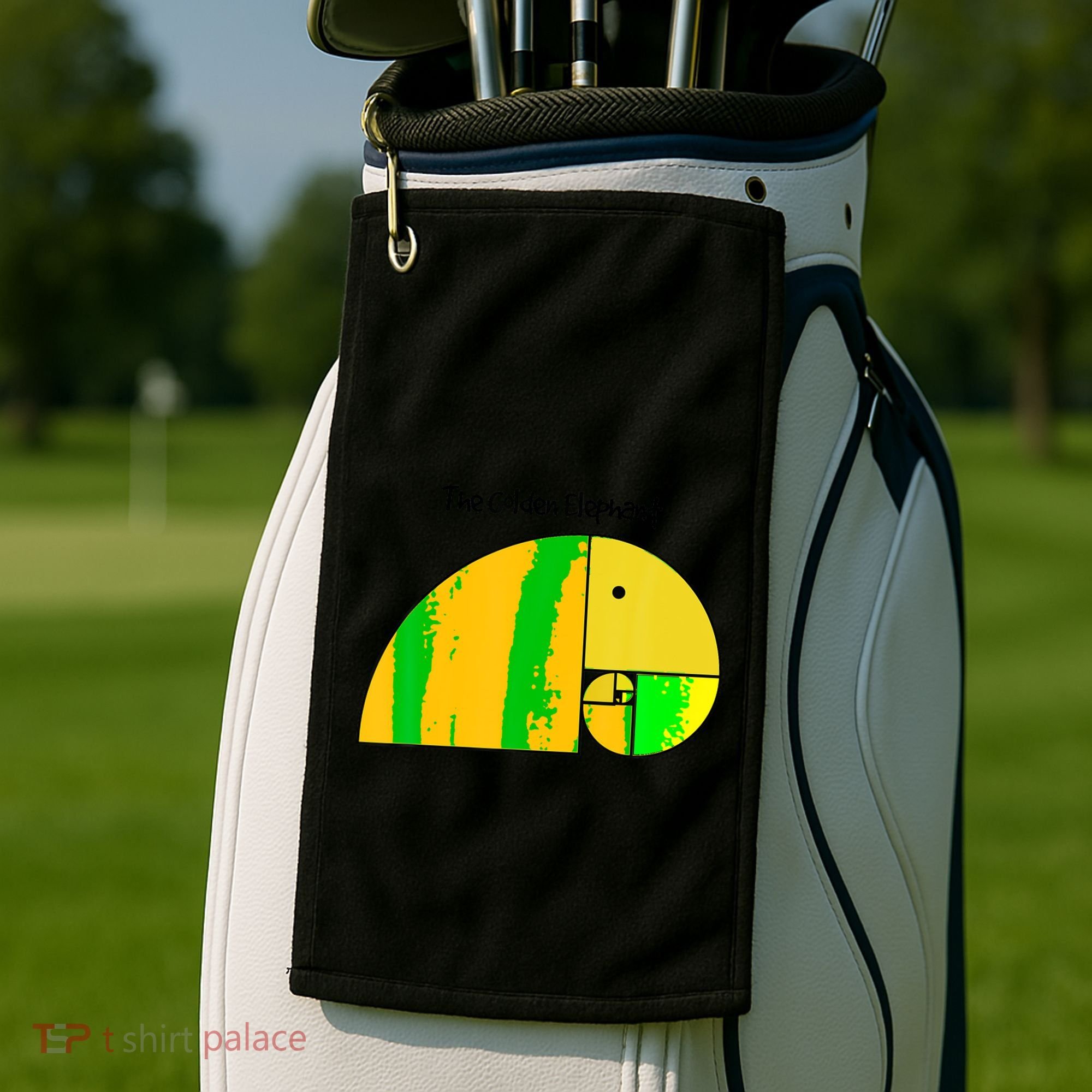 Golden Ratio Elephant Fibonacci Golf Towel