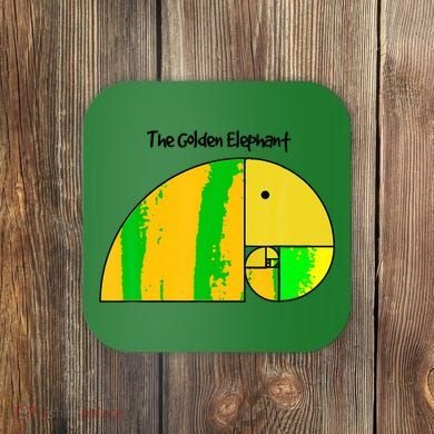 Golden Ratio Elephant Fibonacci Coaster