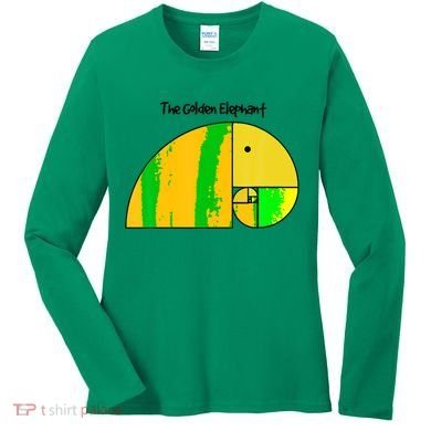 Golden Ratio Elephant Fibonacci Women's Long Sleeve Shirt