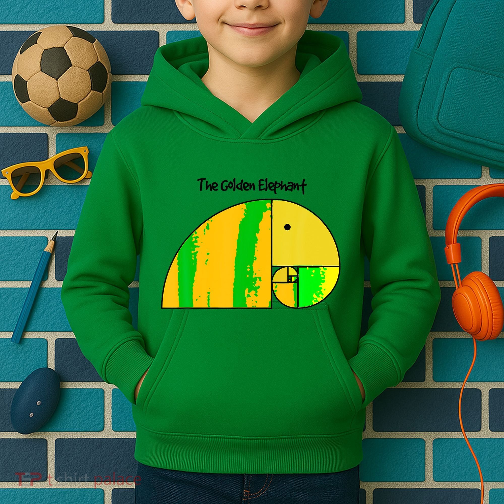 Golden Ratio Elephant Fibonacci Kids Hoodie