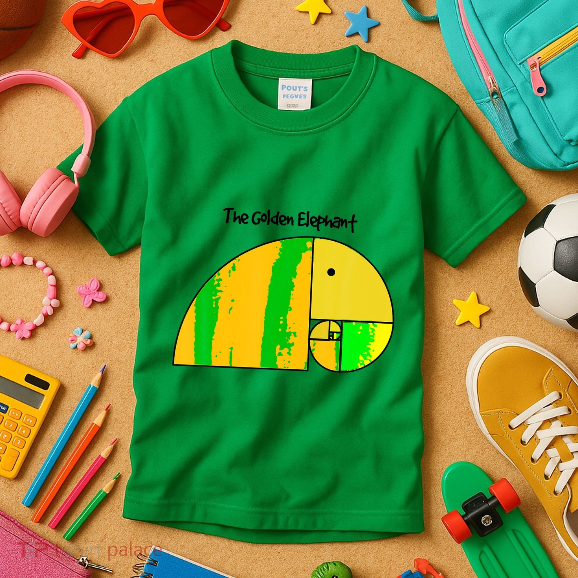 Golden Ratio Elephant Fibonacci Kids T-Shirt