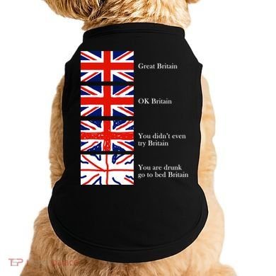 Great Britain OK Britain Funny Sarcastic Doggie Tank