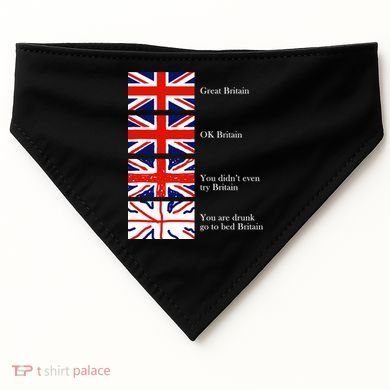 Great Britain OK Britain Funny Sarcastic USA-Made Doggie Bandana