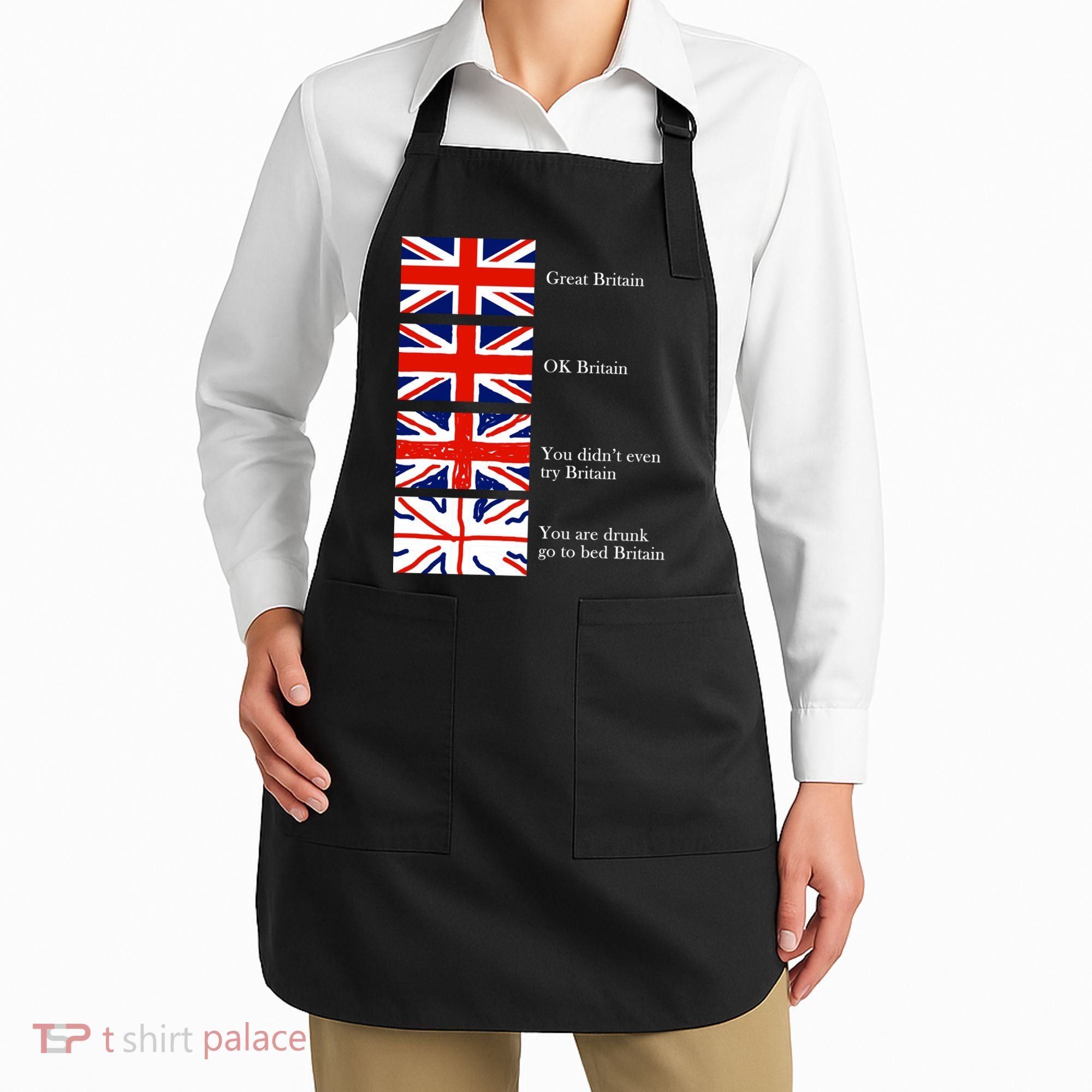 Great Britain OK Britain Funny Sarcastic Apron