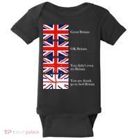 Great Britain OK Britain Funny Sarcastic Baby Bodysuit thumb 0