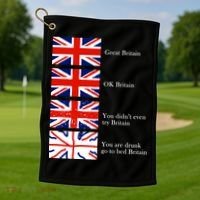 Great Britain OK Britain Funny Sarcastic Golf Towel thumb 1