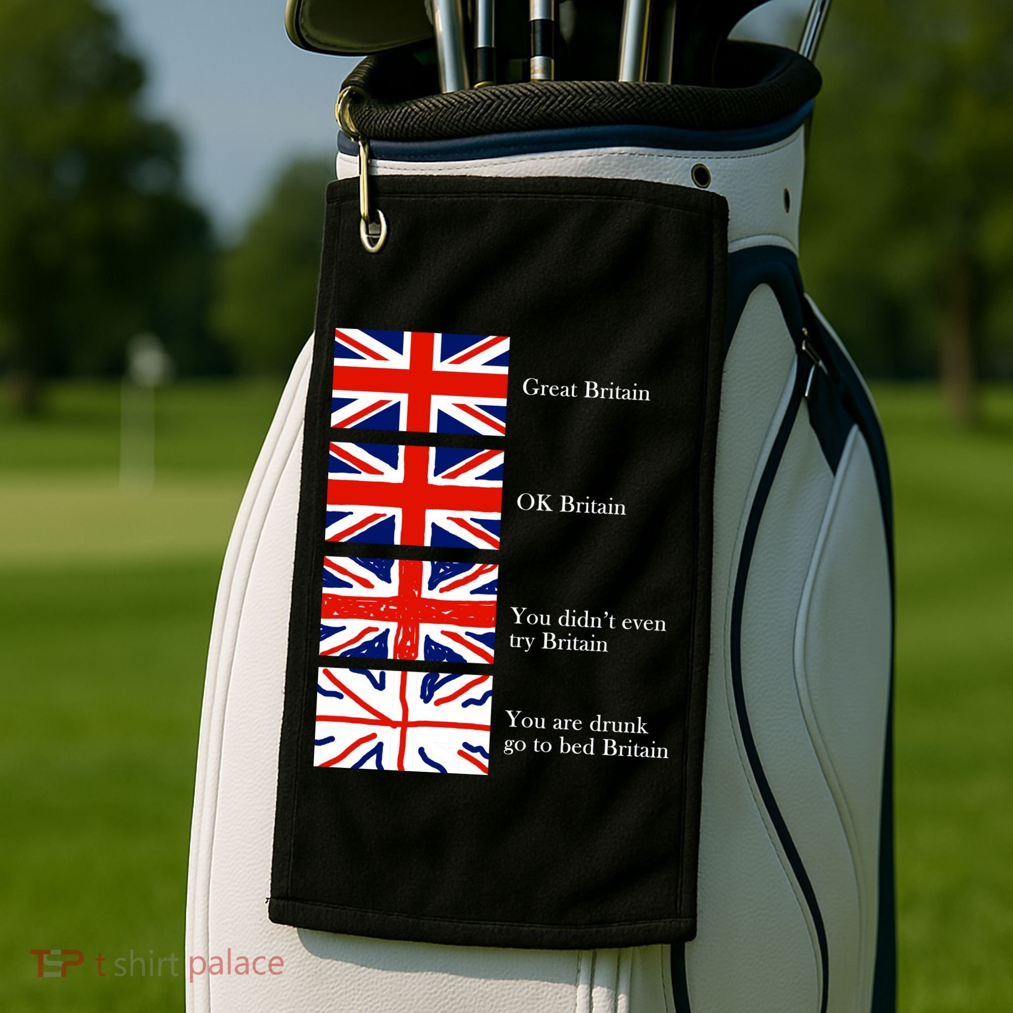 Great Britain OK Britain Funny Sarcastic Golf Towel