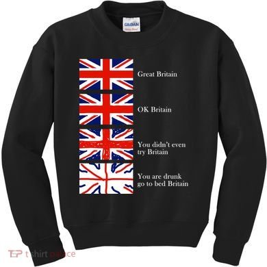 Great Britain OK Britain Funny Sarcastic Kids Sweatshirt