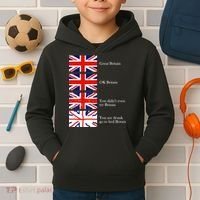 Great Britain OK Britain Funny Sarcastic Kids Hoodie thumb 2