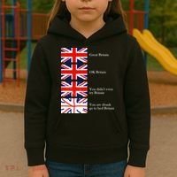 Great Britain OK Britain Funny Sarcastic Kids Hoodie thumb 3
