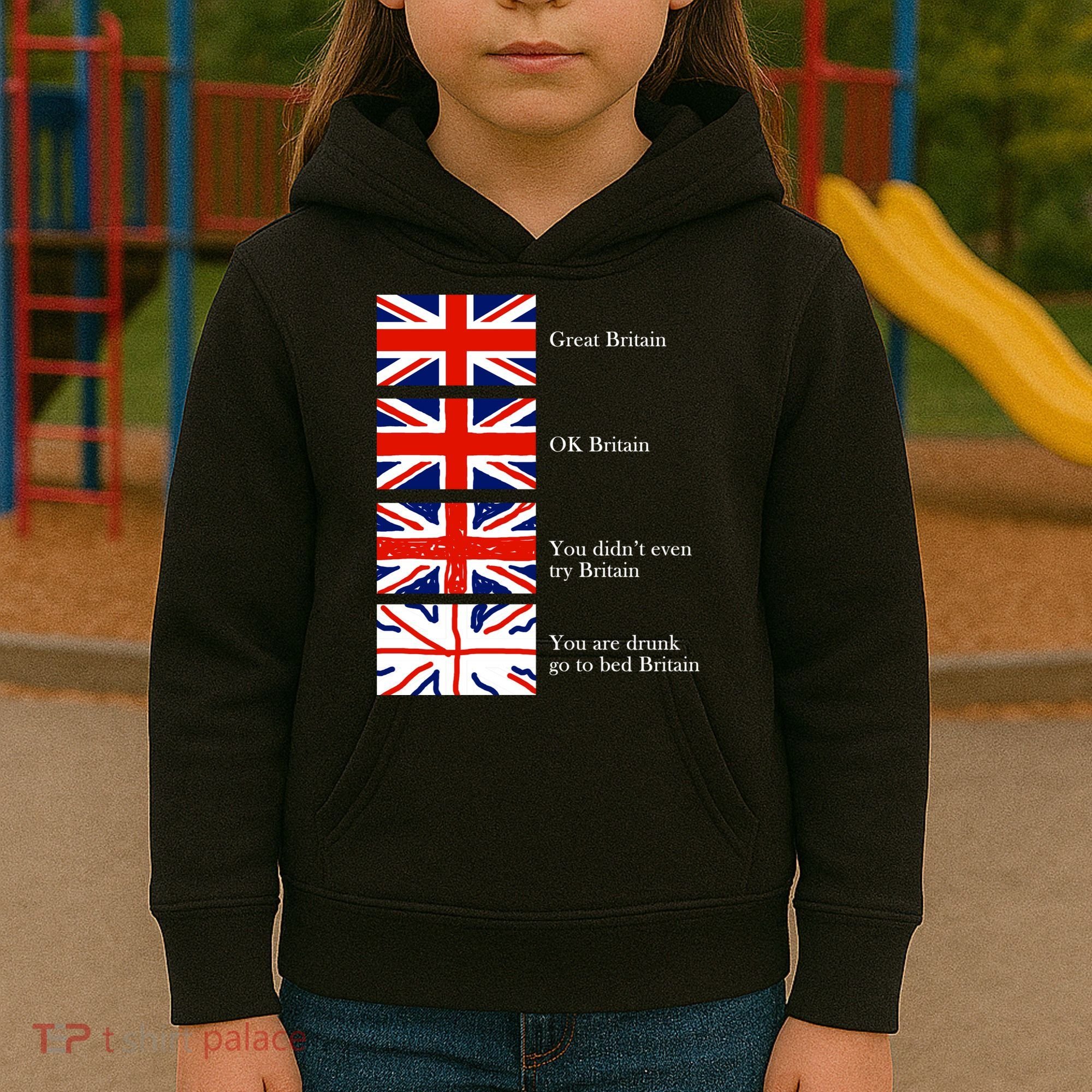 Great Britain OK Britain Funny Sarcastic Kids Hoodie