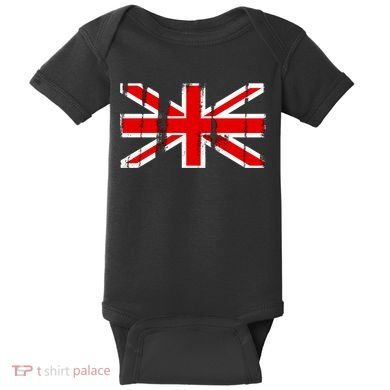Great Britain Vintage British Union Flag Baby Bodysuit