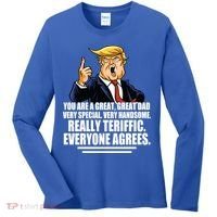 Great Dad! Everyone Agrees Trump Funny Father Women's Long Sleeve Shirt thumb 0