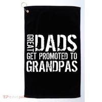 Great Dads Get Promoted To Grandpas Golf Towel thumb 0