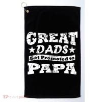 Great Dads Get Promoted To Papa Golf Towel thumb 0