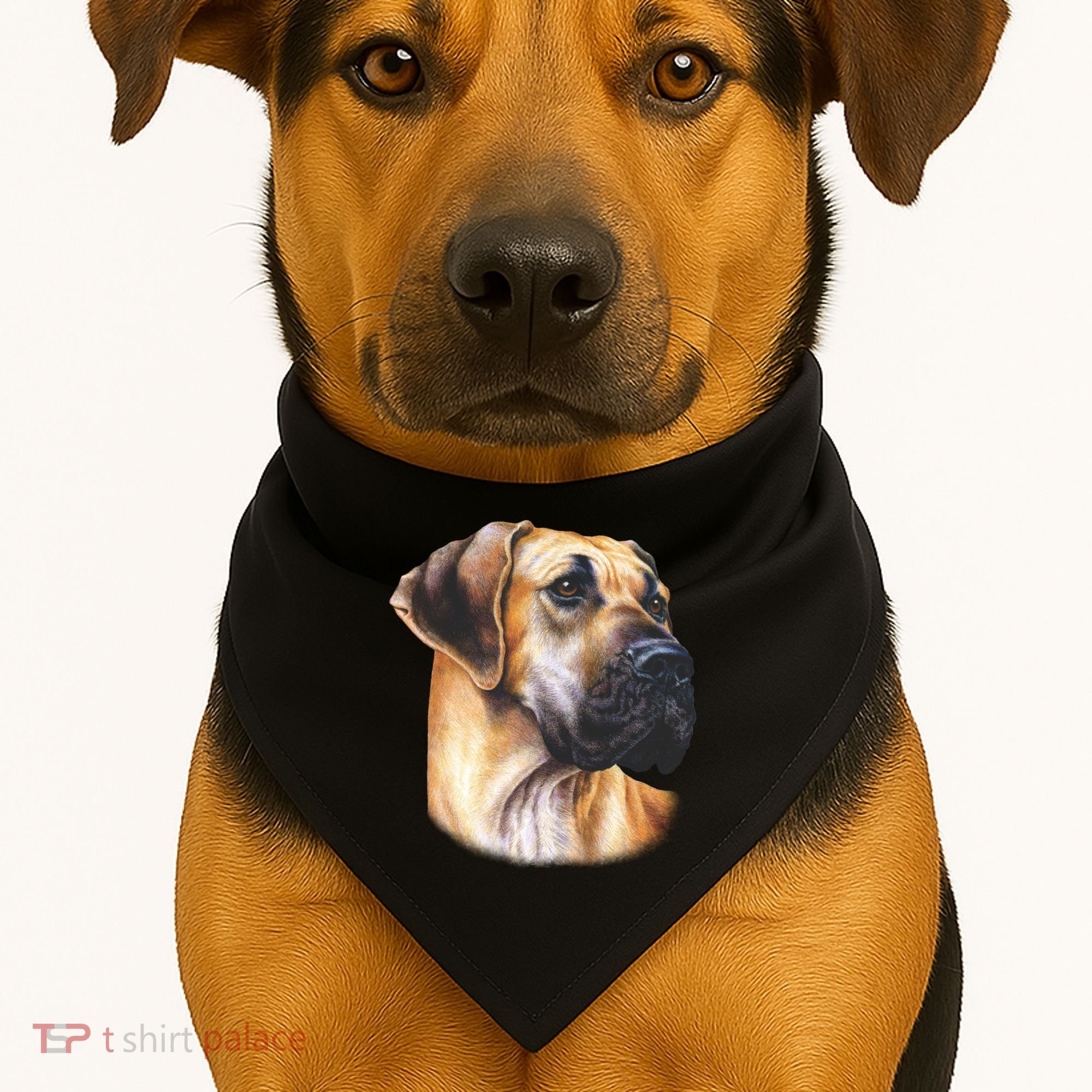 Great Dane Face USA-Made Doggie Bandana