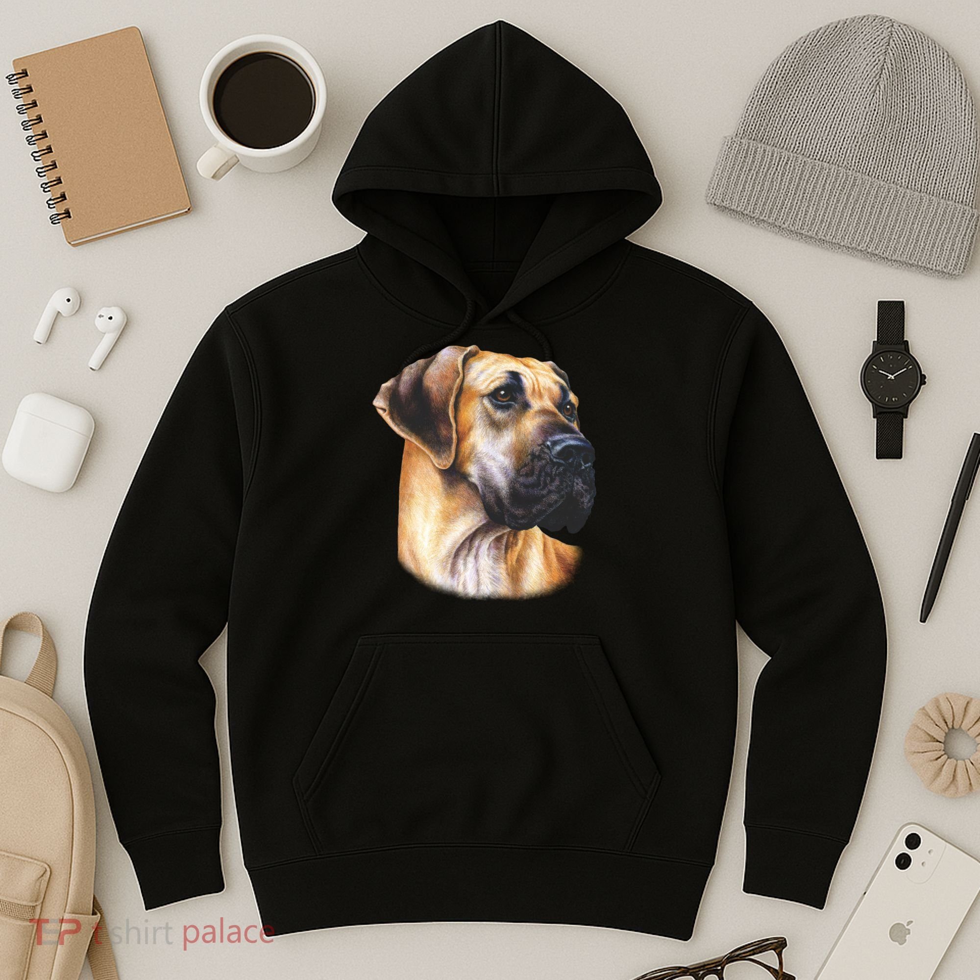 Great Dane Face Hoodie