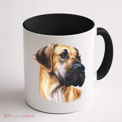 Great Dane Face Coffee Mug back