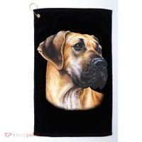 Great Dane Face Golf Towel thumb 0
