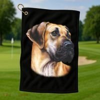 Great Dane Face Golf Towel thumb 1
