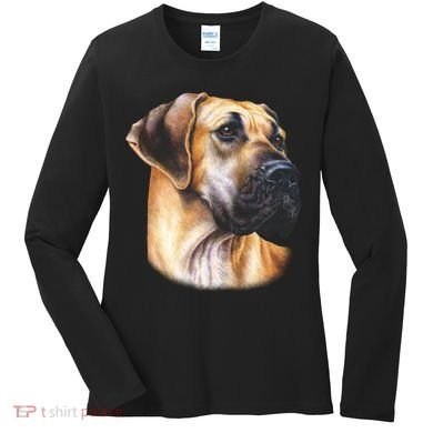 Great Dane Face Women's Long Sleeve Shirt
