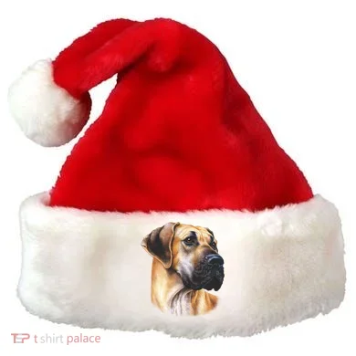 Great Dane Face Santa Hat
