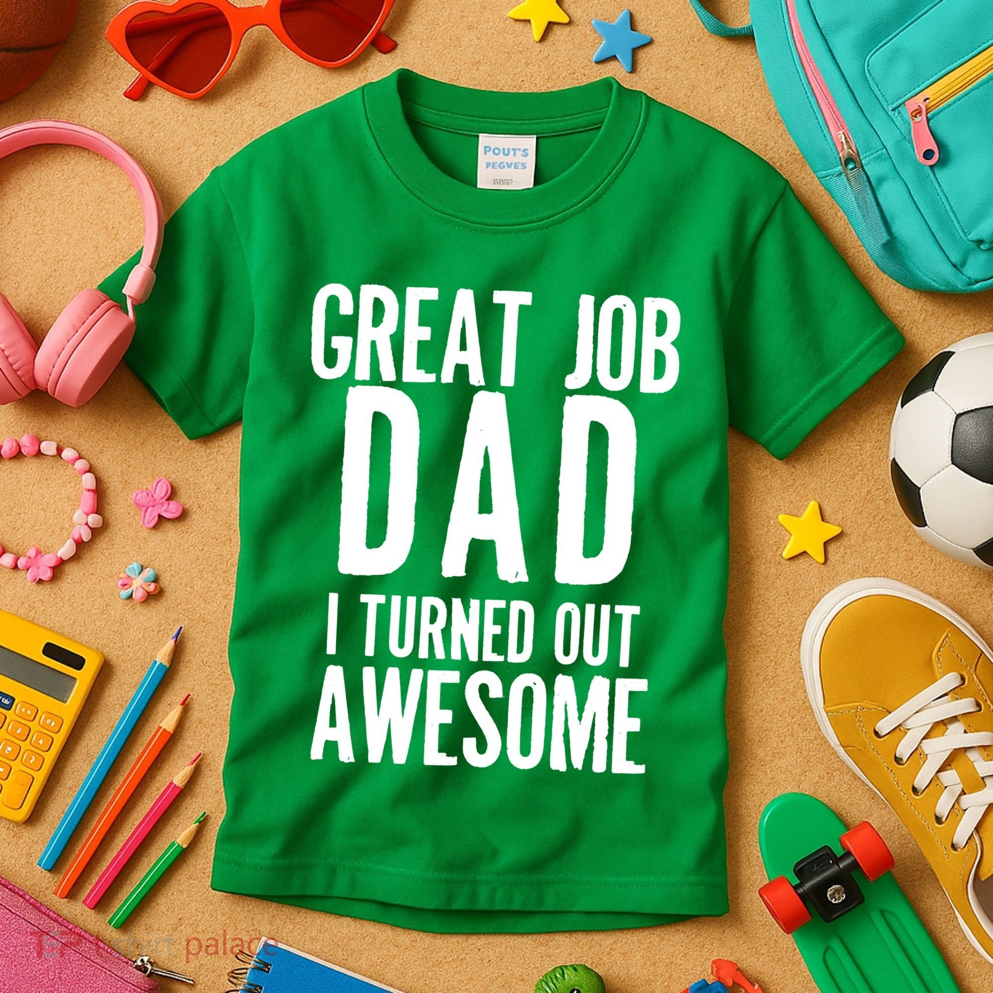 Great Job Dad I turned Out Awesome Kids T-Shirt