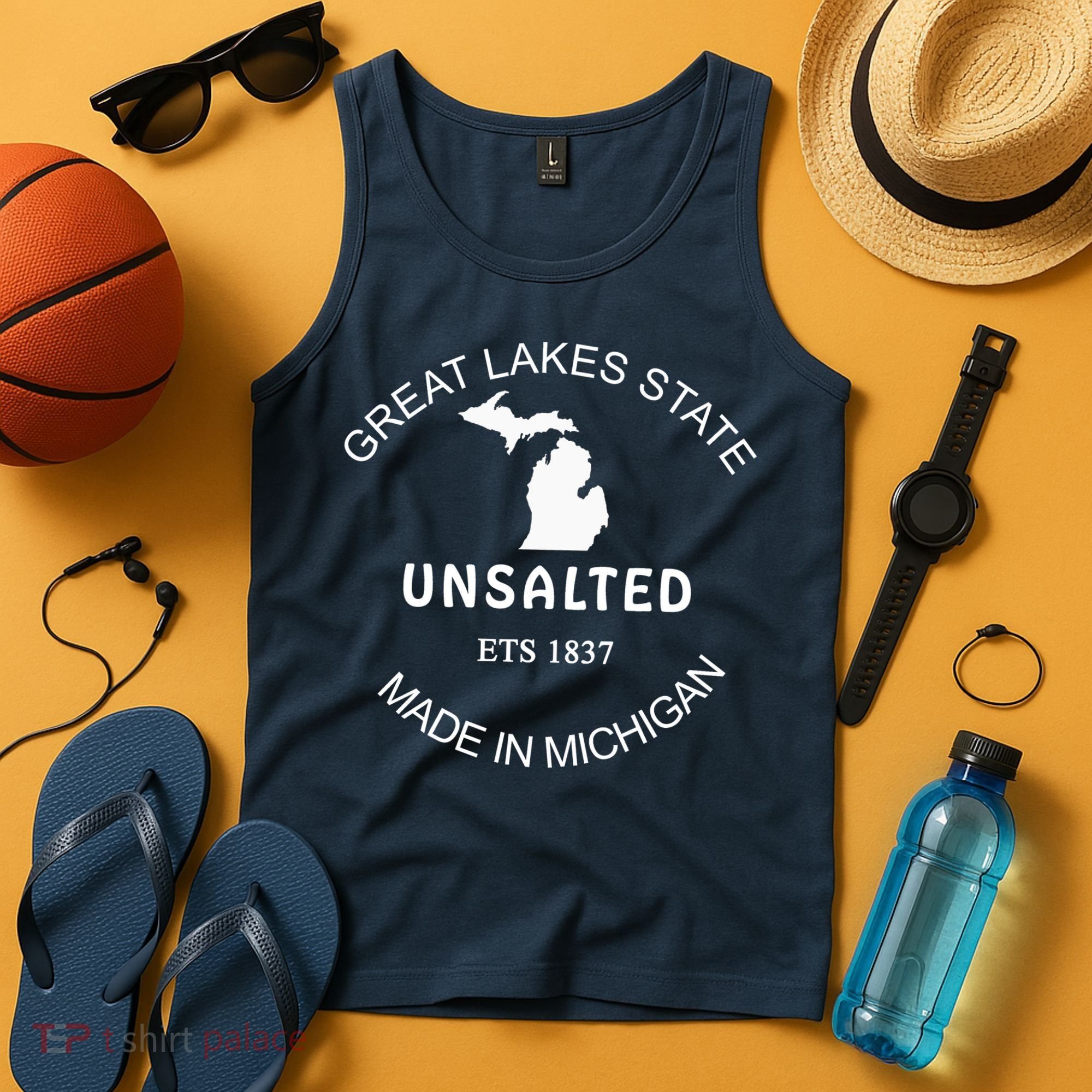 Great Lakes State Unsalted Est 1837 Made In Michigan Tank Top