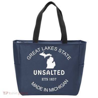 Great Lakes State Unsalted Est 1837 Made In Michigan Tote Bag