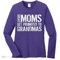 Great Moms Get Promoted To Grandmas Women's Long Sleeve Shirt thumb 0