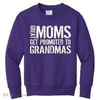 Great Moms Get Promoted To Grandmas Kids Sweatshirt thumb 0