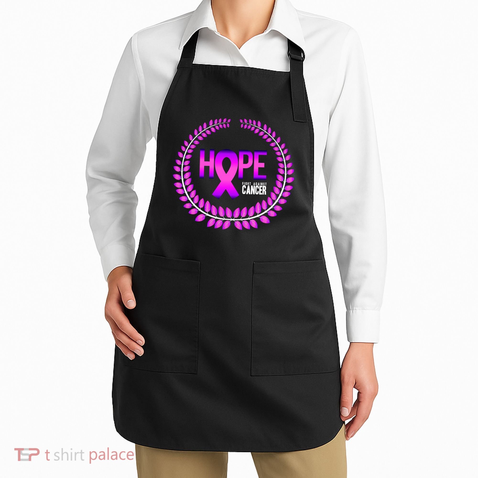 Great Seal Of Hope Breast Cancer Ribbon Apron