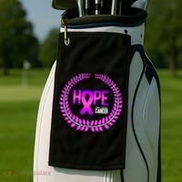Great Seal Of Hope Breast Cancer Ribbon Golf Towel thumb 2
