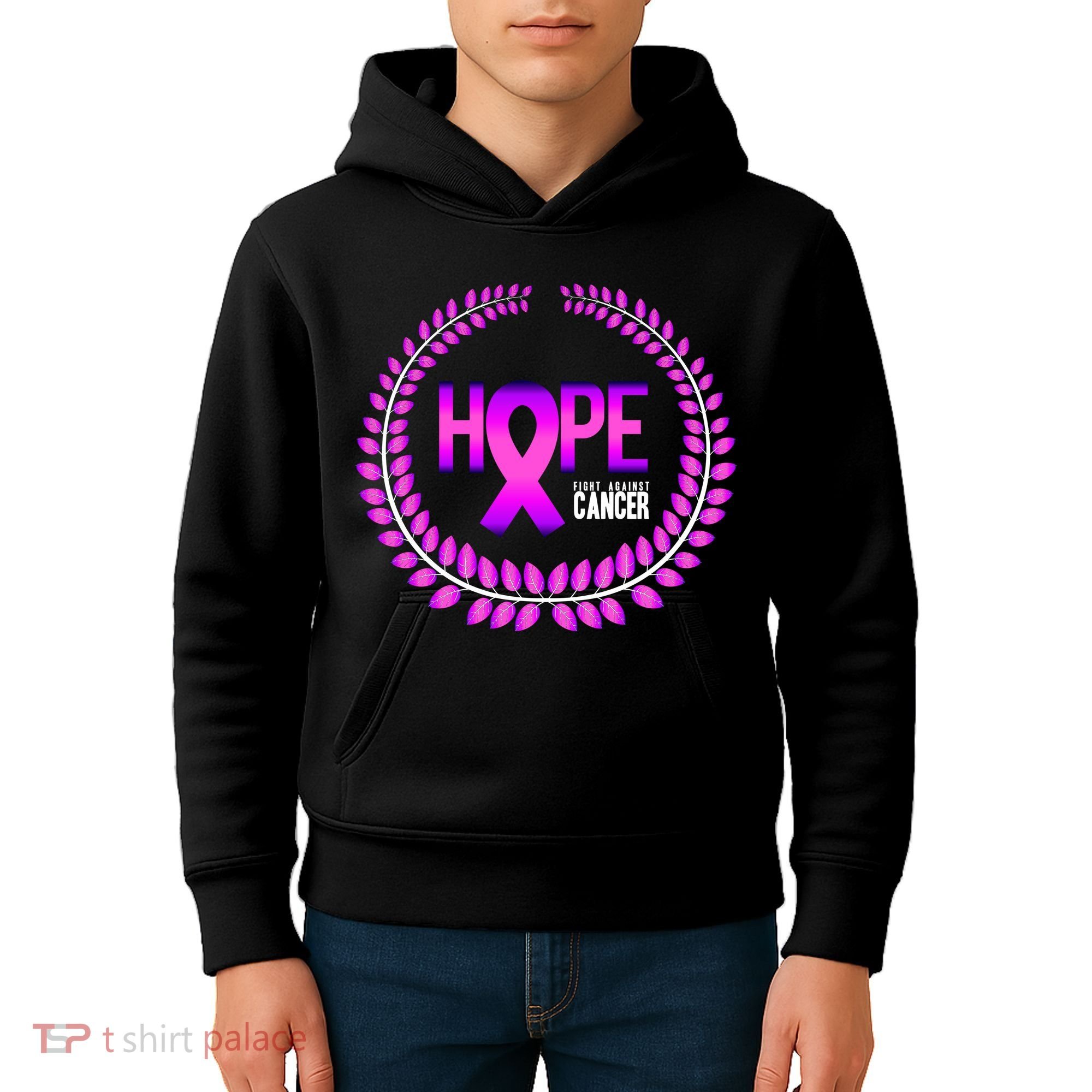 Great Seal Of Hope Breast Cancer Ribbon Kids Hoodie