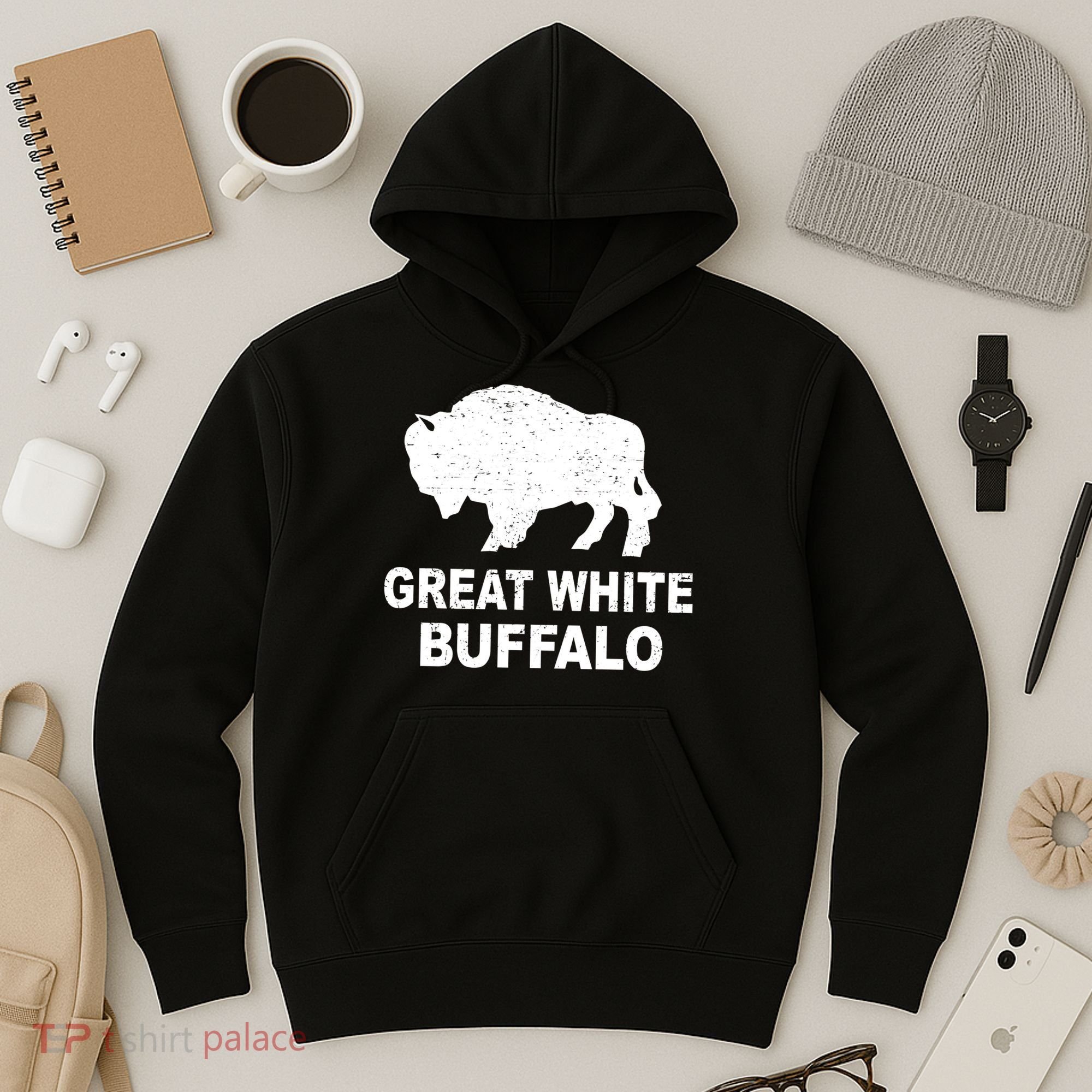 Great White Buffalo Hoodie
