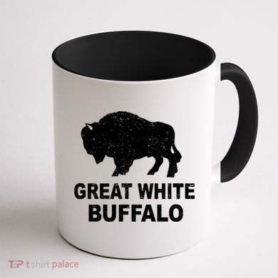 Great White Buffalo Coffee Mug back