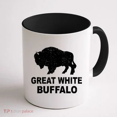 Great White Buffalo Coffee Mug back