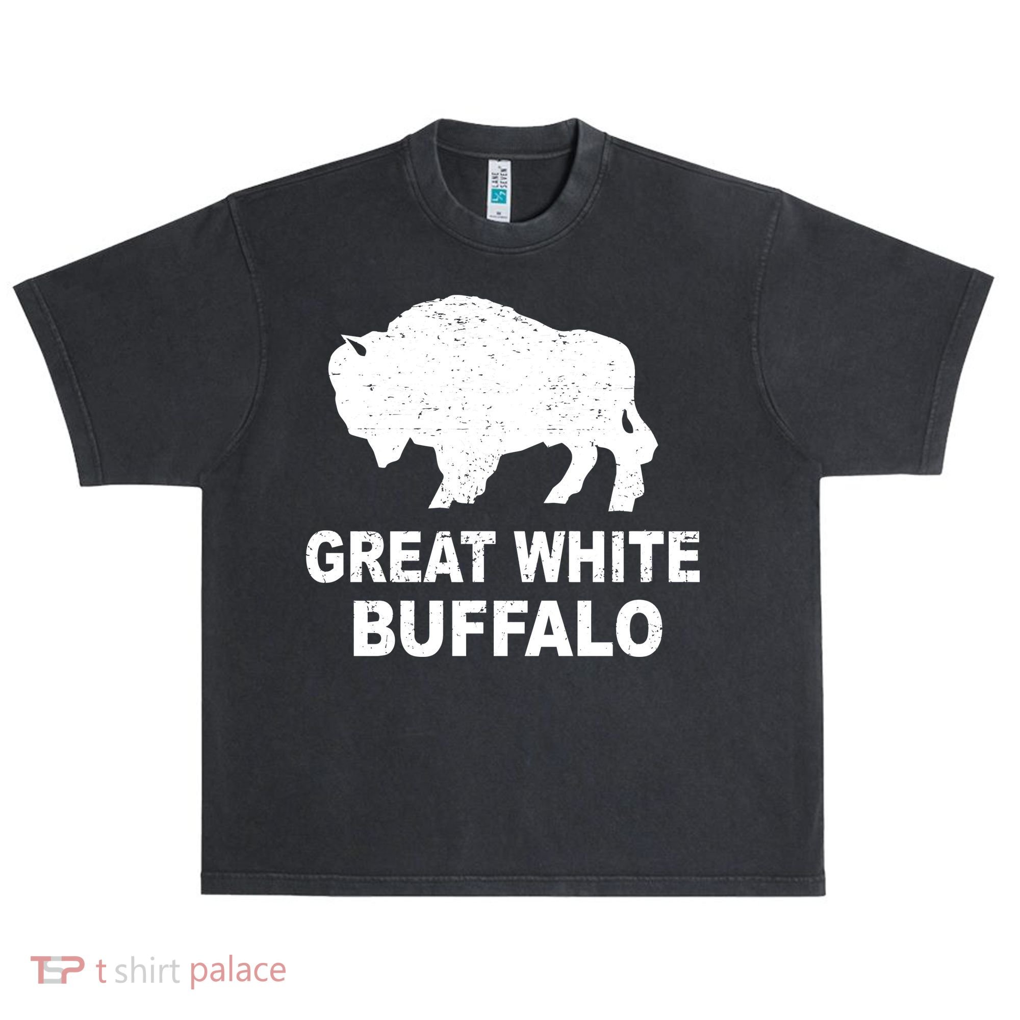 Great White Buffalo Urban Oversized Heavyweight T-Shirt