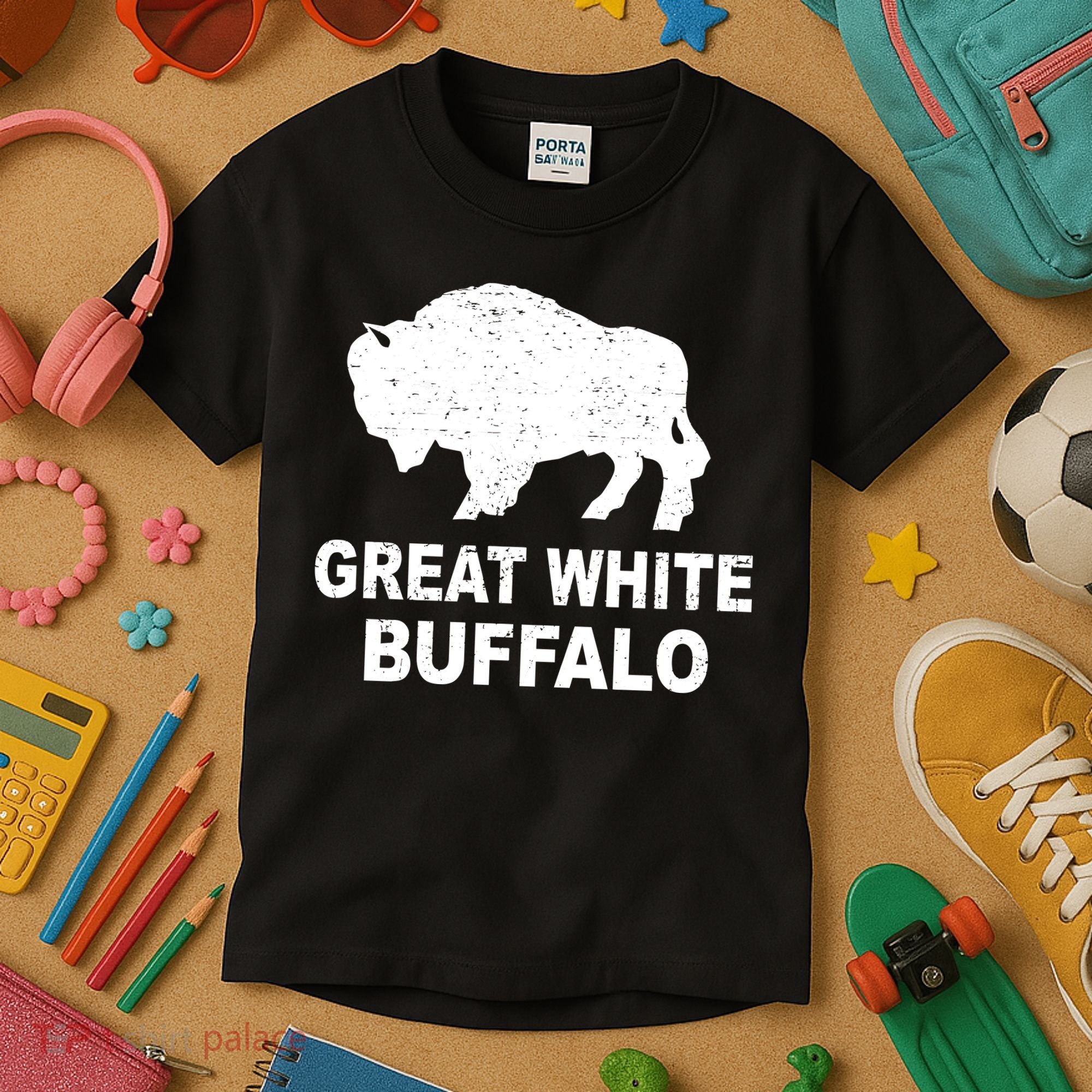 Great White Buffalo Kids T-Shirt