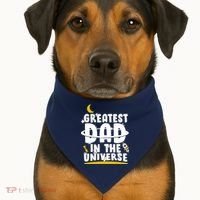 Greatest Dad In The Universe USA-Made Doggie Bandana thumb 1