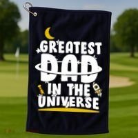 Greatest Dad In The Universe Golf Towel thumb 1