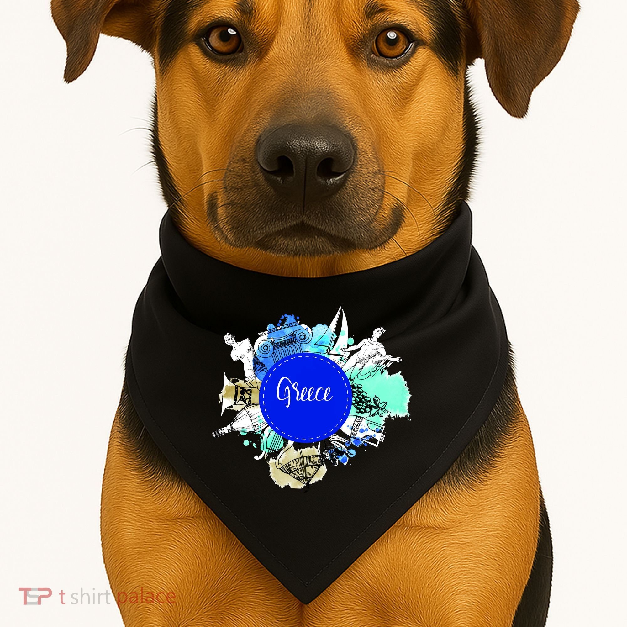 Greece USA-Made Doggie Bandana