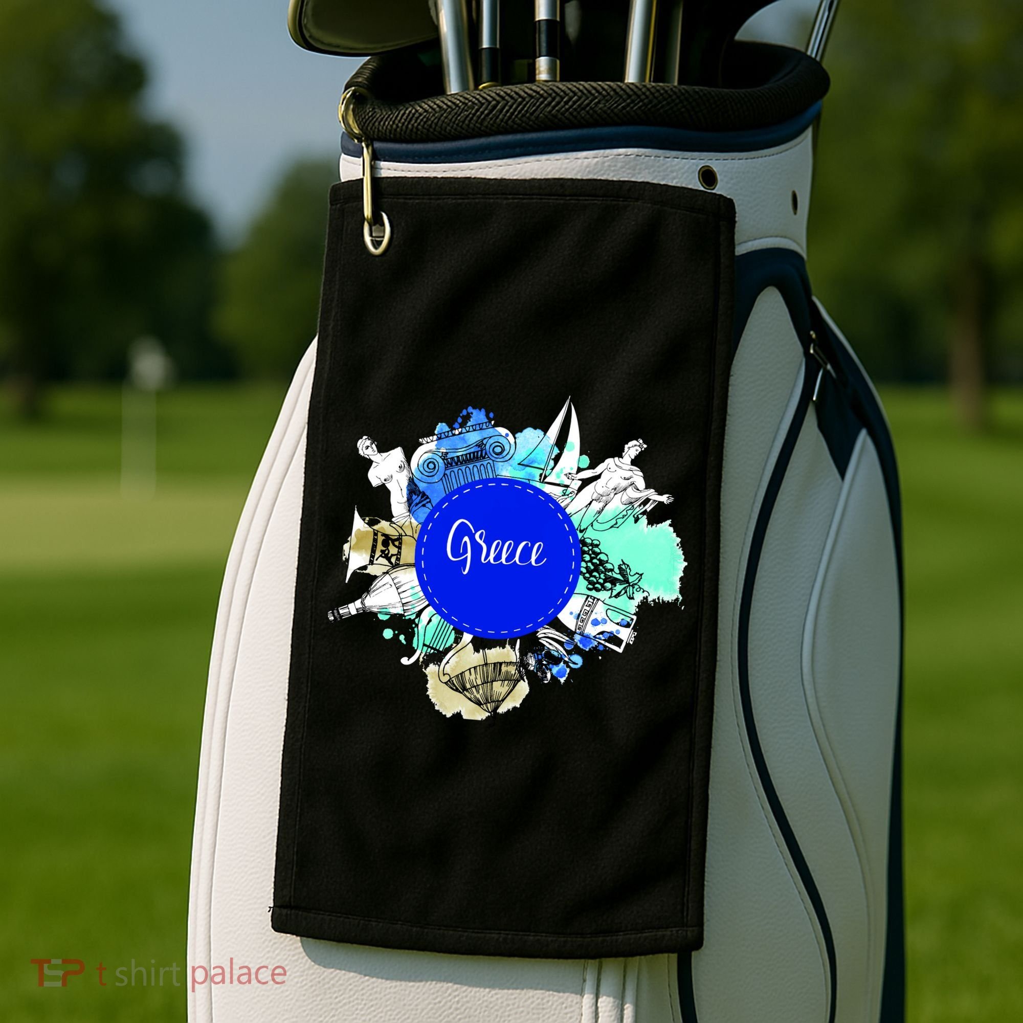 Greece Golf Towel