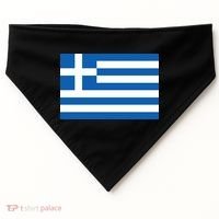 Greece Flag USA-Made Doggie Bandana thumb 0