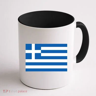 Greece Flag Coffee Mug back