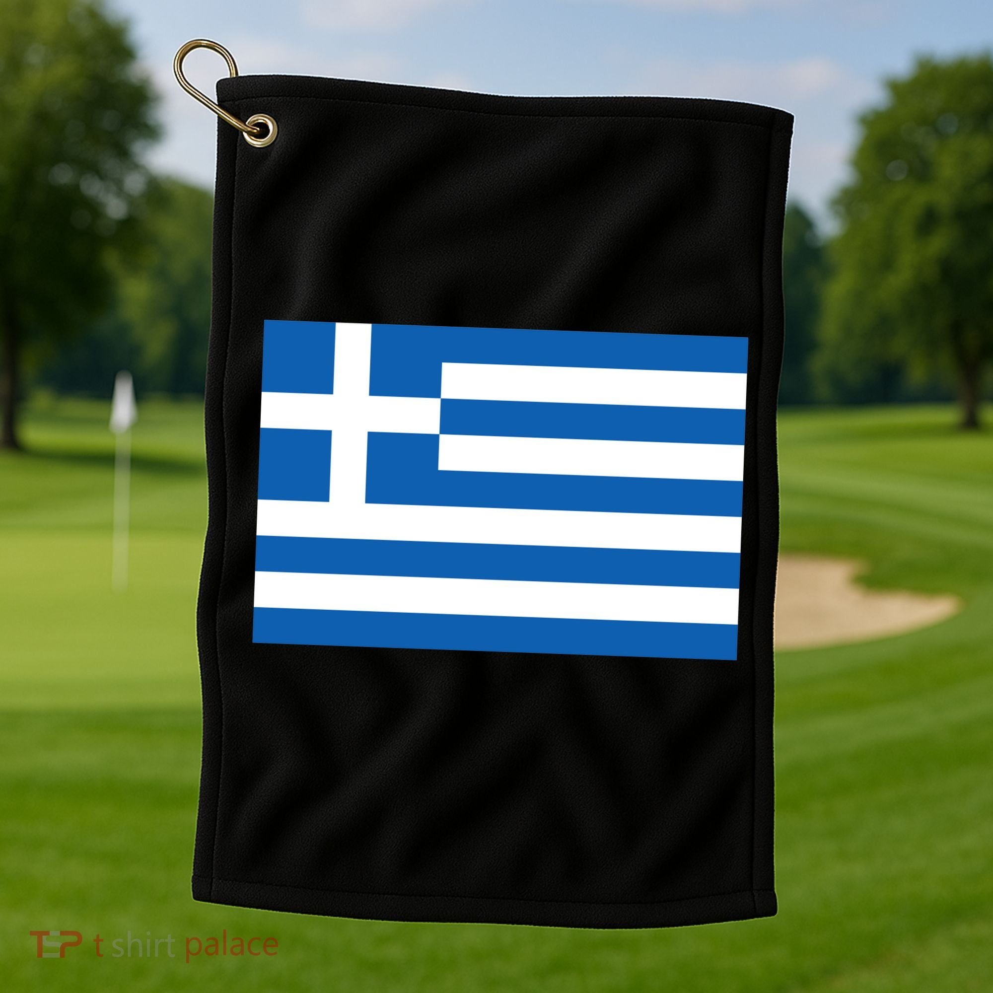 Greece Flag Golf Towel
