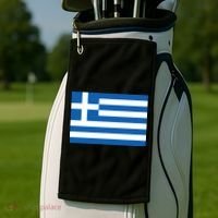 Greece Flag Golf Towel thumb 2