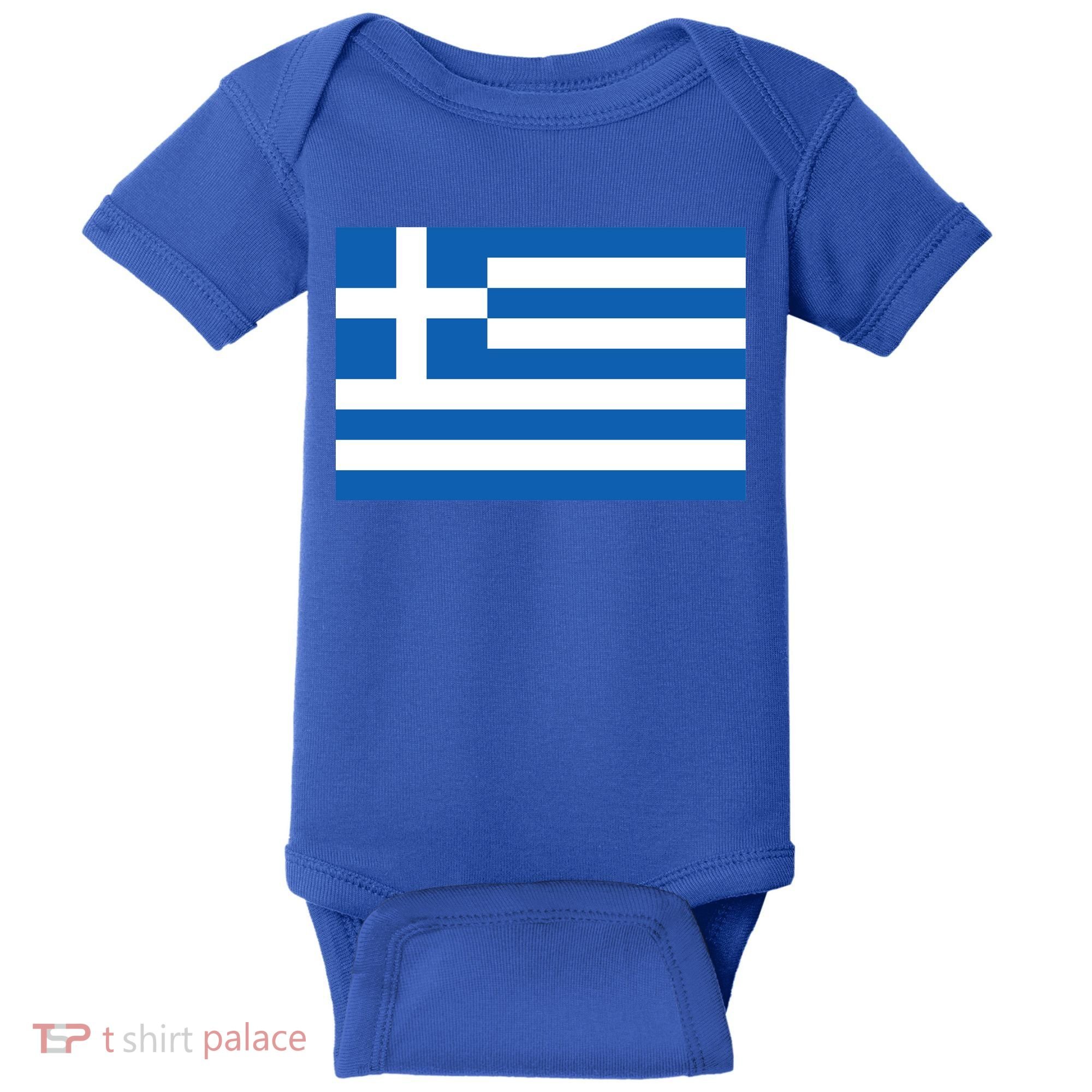 Greece Flag Baby Bodysuit