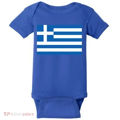 Greece Flag Baby Bodysuit